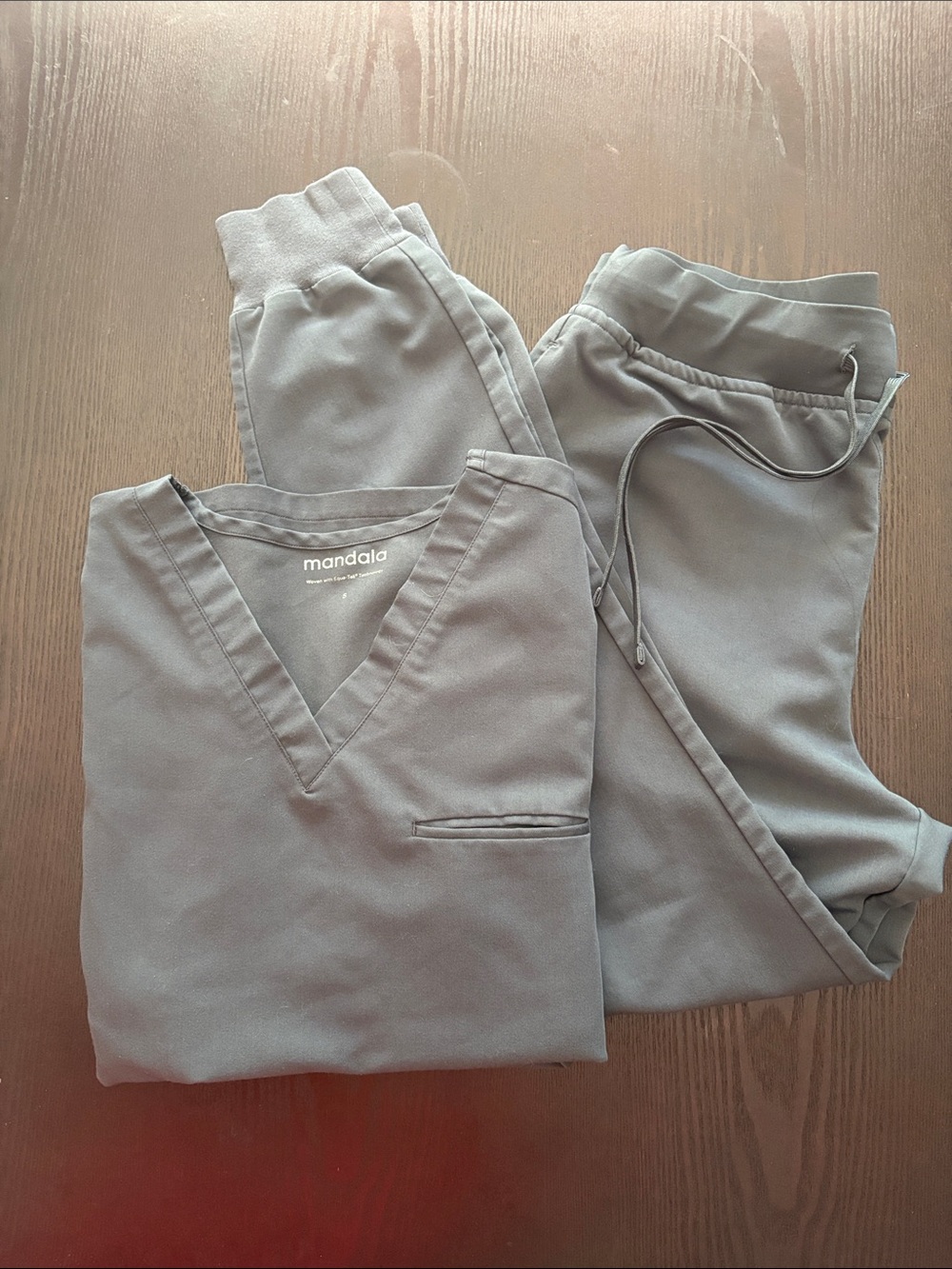 Gray women’s Mandala scrubs set